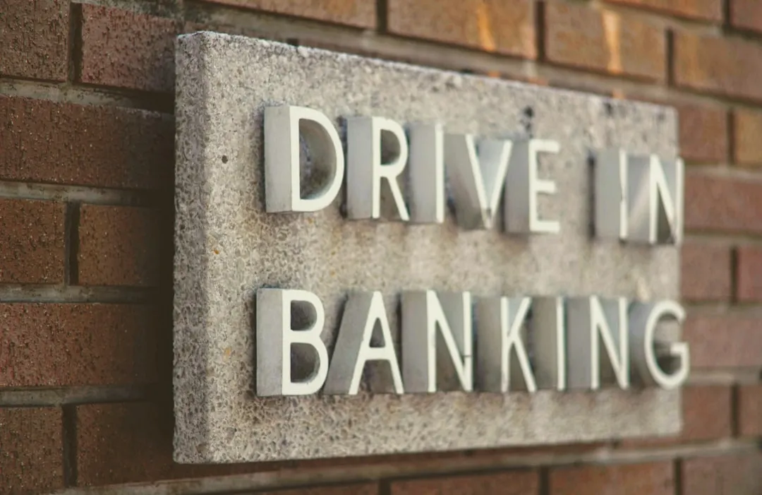 Drive-in banking signage