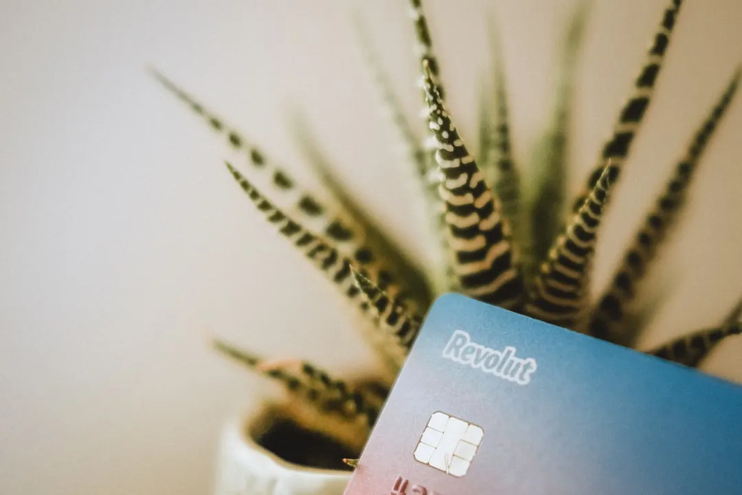 White and black card on a white surface